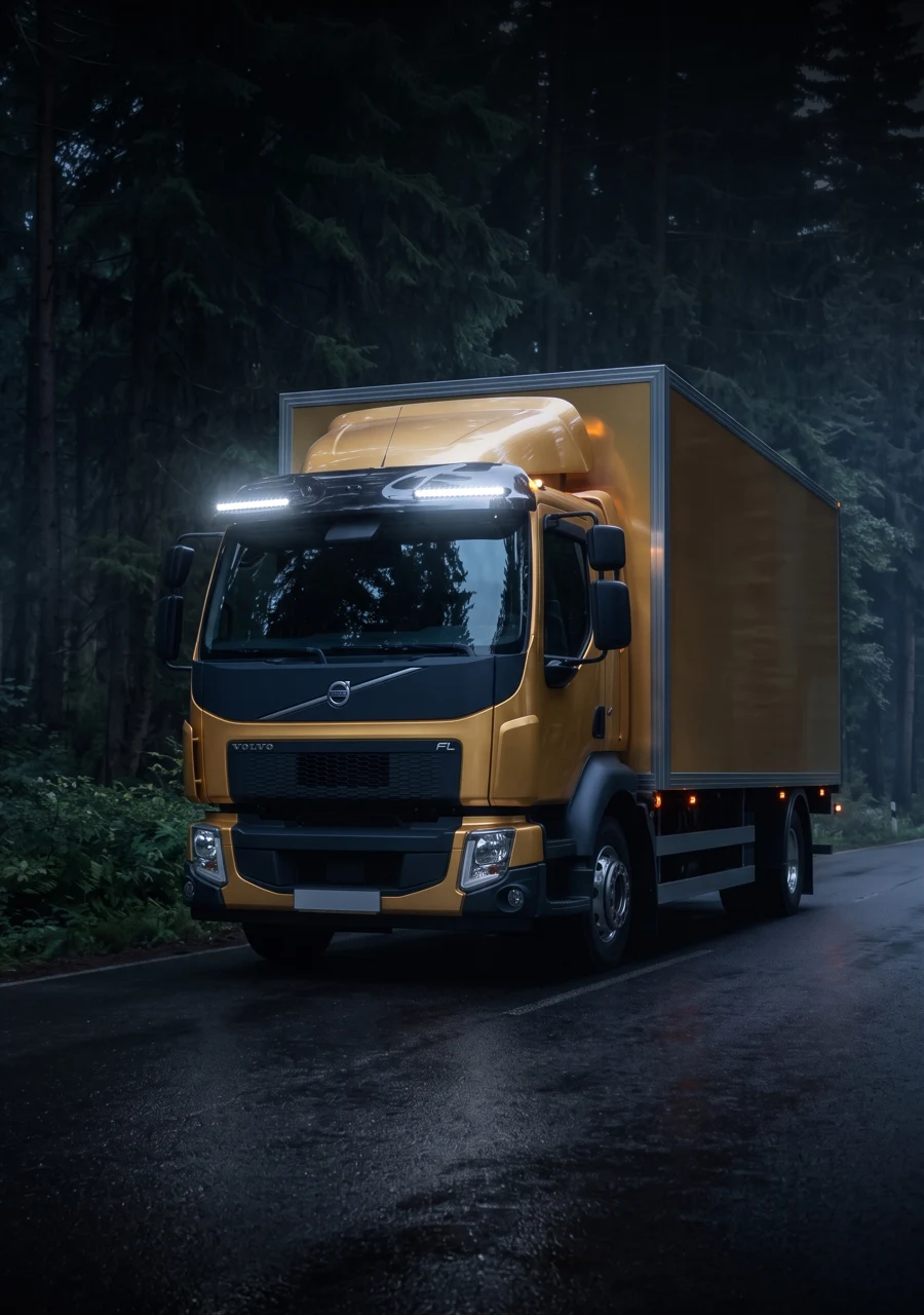 Volvo FE truck on a forest road