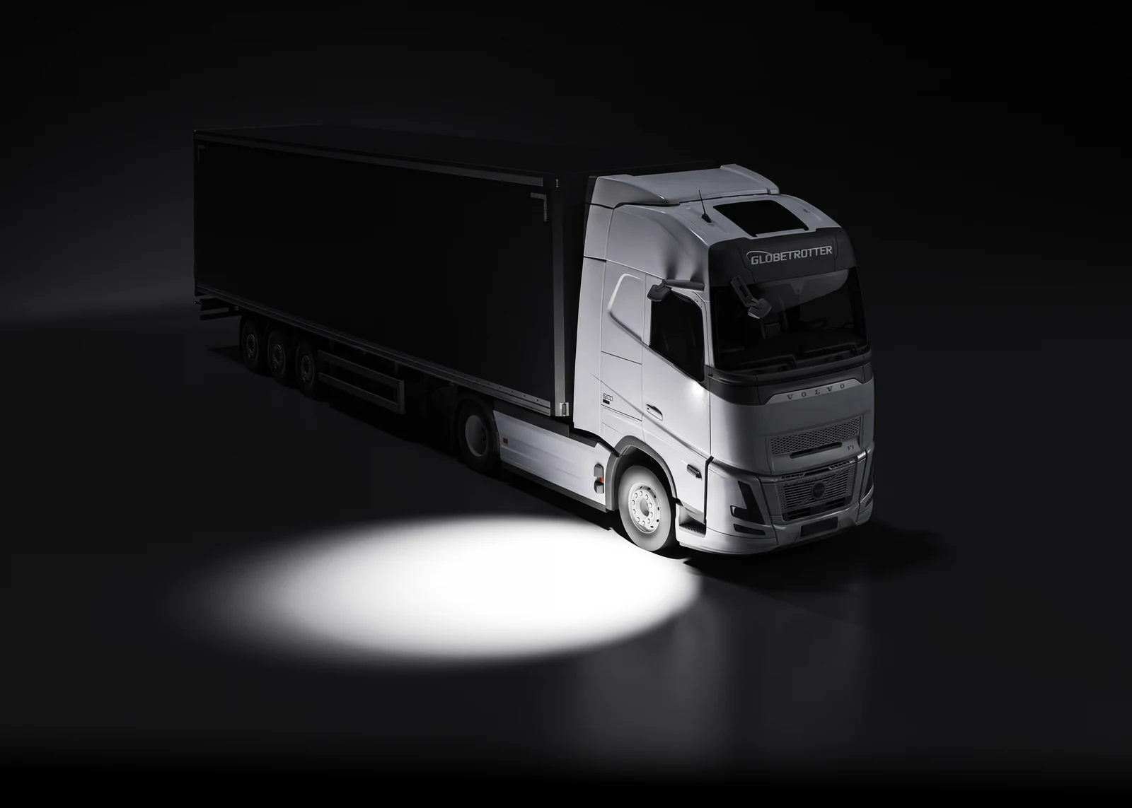 Viklight Orbit PRO work light installed in a Volvo truck door