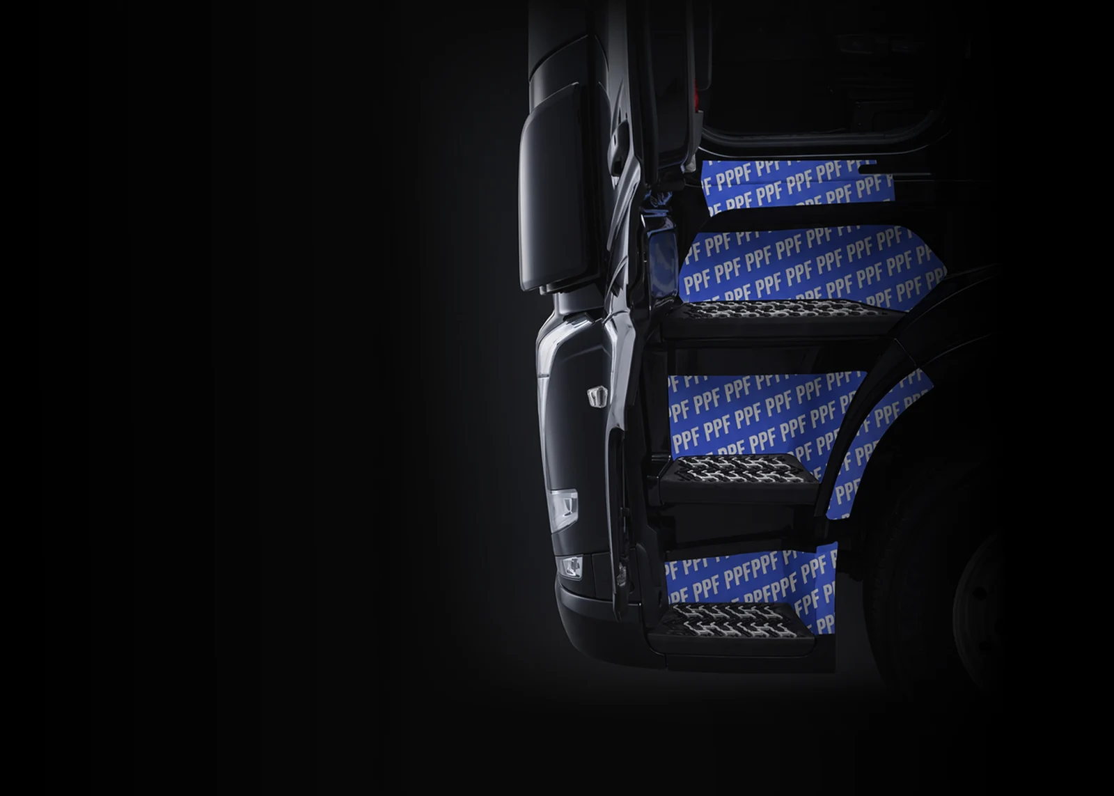 Running-board protection film